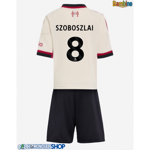 Maglie da calcio Liverpool Dominik Szoboszlai #8 Seconda Maglia Bambino 2025-26 Manica Corta + Pantaloni corti)